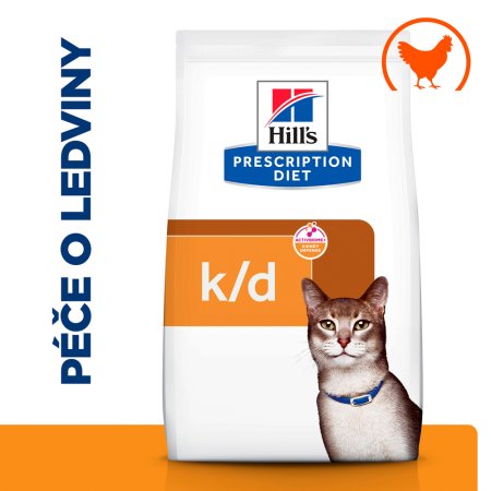 Hill’s Prescription Diet k/d Starostlivosť o obličky granule pre mačky 400 g (EXPIRÁCIA 06/2025)