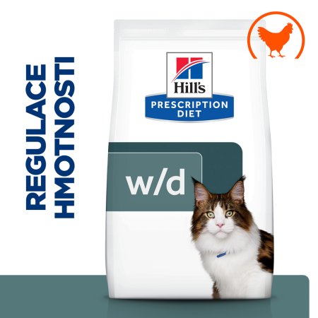 Hill’s Prescription Diet w/d Udržanie hmotnosti granule pre mačky 3 kg (EXPIRÁCIA 04/2025)