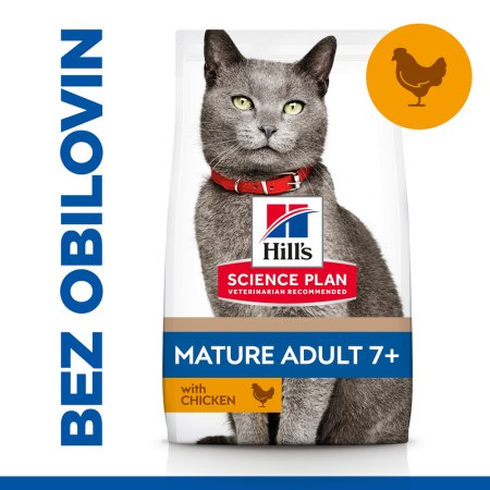 Hill’s Science Plan No Grain granule pre staršie mačky s kuracím 1.5 kg (EXPIRÁCIA 08/2025)