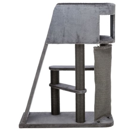Škrabadlo ACTIVE, 96 x 38/122 cm, s lezeckou rampou, sivá