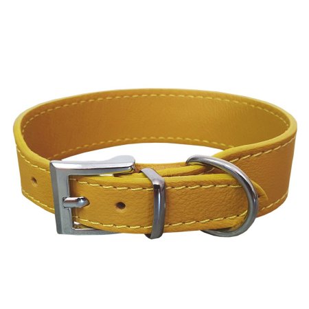 PROFIZOO Kožený obojek SETA (23 mm x 34 cm) žlutá