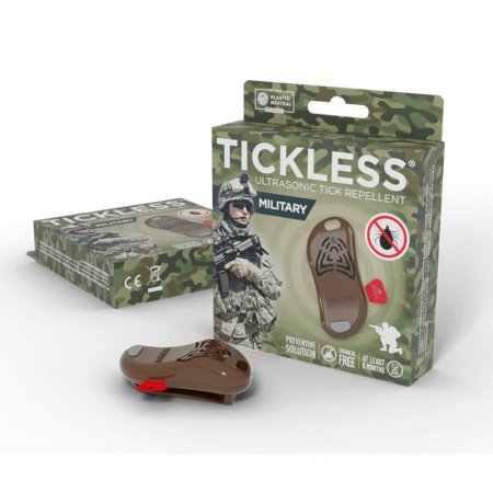TICKLESS MILITARY Ultrazvukový odpuzovač klíšťat a blech pro lidi hnědý