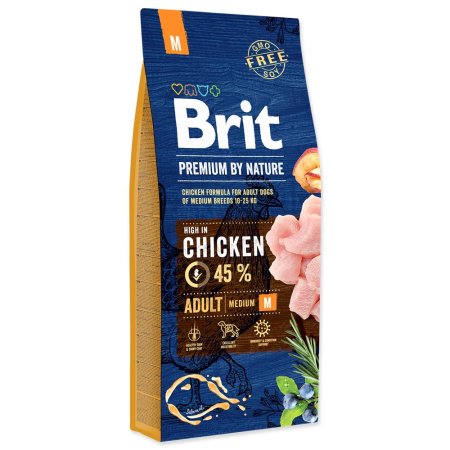 Brit Premium by Nature Adult M 15 kg (EXPIRÁCIA 12/2025)