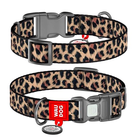 WAUDOG obojek nylon Leopard QR (L/33-49cm/2,5cm)