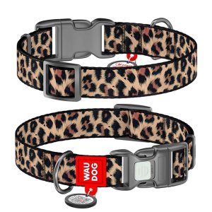 WAUDOG obojok nylon Leopard QR (M/28-40cm/2cm)