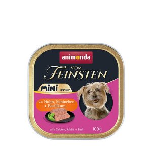 ANIMONDA paštika Vom Feinsten MINI Senior - kuře, králík, bazalka pro psy 100 g