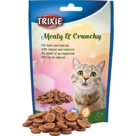 Trixie Meaty & Crunchy - kura s makrelou, chrumkavé mäsové maškrty, 50 g (EXPIRÁCIA 07/2025)