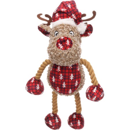 Flamingo Sob Krola Vánoční hračka s lanem pro psy 32cm