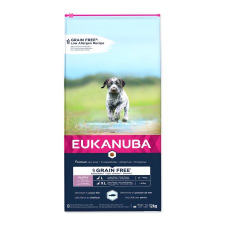 Eukanuba Puppy & Junior Large & Giant Grain Free Ocean Fish 12 kg (EXPIRÁCIA 11/2024)