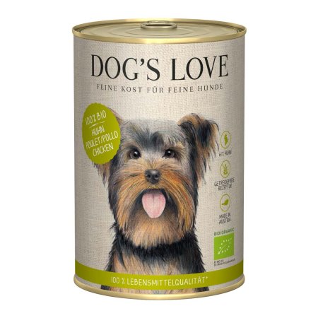 Dog's Love konzerva Bio Kuře 400g DMT 11/25