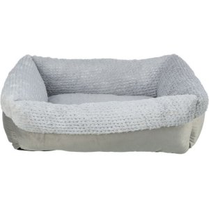 Vánoční sametové lůžko LIVIA Soft s hebkým okrajem, šedá