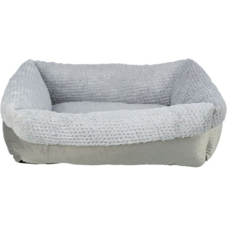 Vánoční sametové lůžko LIVIA Soft s hebkým okrajem, šedá