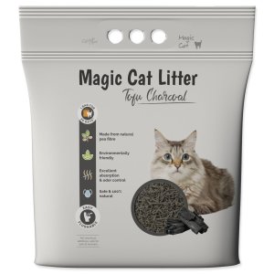 Stelivo Magic Litter Tofu dřevěné uhlí 2,7kg/ 6l