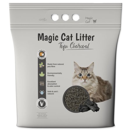Stelivo Magic Litter Tofu dřevěné uhlí 2,7kg/ 6l