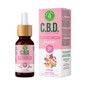 C.B.D. konopné kapky s BCP a ovoc.příchutí Junior 30ml