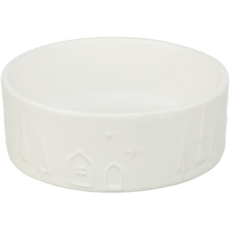 Vánoční keramická miska, bílá