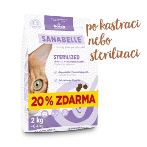 Bosch Cat Sanabelle Sterilized 2 kg + 0,4 kg ZDARMA