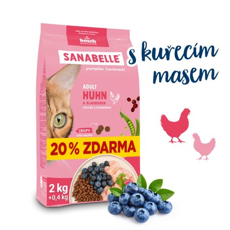 Bosch Cat Sanabelle Adult Chicken 2 kg + 0,4 kg ZDARMA