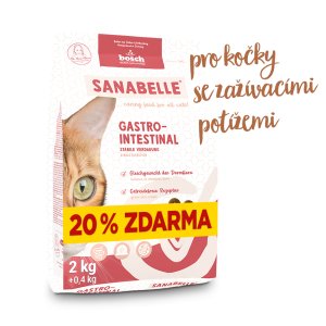 Bosch Cat Sanabelle Gastrointestinal 2 kg + 0,4 kg ZDARMA