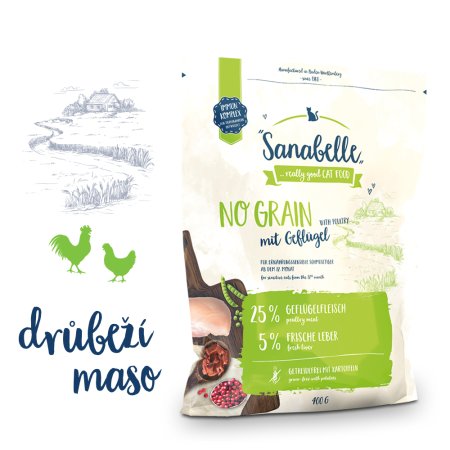 Bosch Cat Sanabelle No Grain 0,4 kg (EXPIRÁCIA 09/2025)