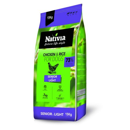 Nativia Dog Senior & Light 15 kg (POŠKODENÝ OBAL)