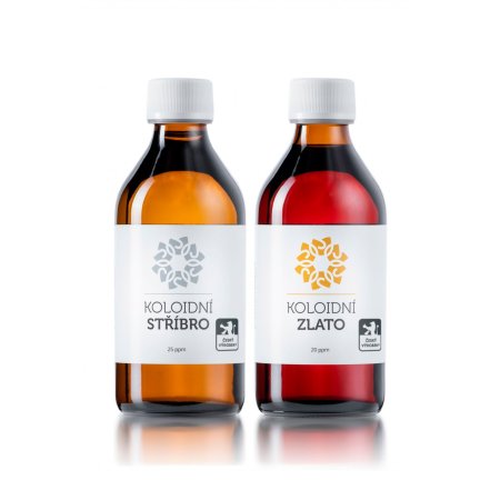 LAKSHMI NARAYAN Set koloidní zlato 20 ppm a stříbro 25 ppm 2x250ml