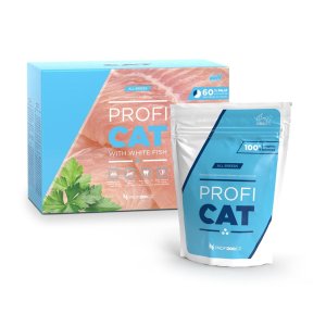PROFICAT kapsa kúsky s bielou rybou v omáčke 12x100g (EXPIRÁCIA 09/2025) ((POŠKODENÝ OBAL, expirácia 09/2025))