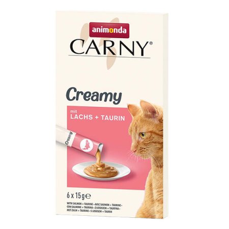 Animonda CARNY Creamy Salmon, krémový pamlsek, losos s taurinem, 6 x 15 g
