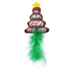 Hračka Magic Cat Winter Tale vánoční stromeček s pírkem 15cm