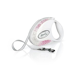 Vodítko Flexi Glam Composition M opasok 5m/25kg biela