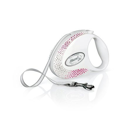 Vodítko Flexi Glam Composition M opasok 5m/25kg biela