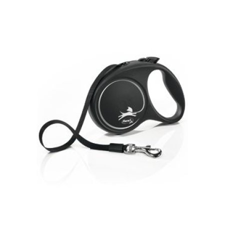 Flexi Vodítko Black Design L pásek 5m černo-stříbrné