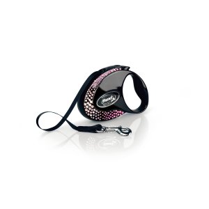 Vodítko Flexi Glam Composition S opasok 3m/12kg čierna