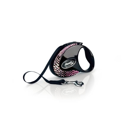 Vodítko Flexi Glam Composition S opasok 3m/12kg čierna