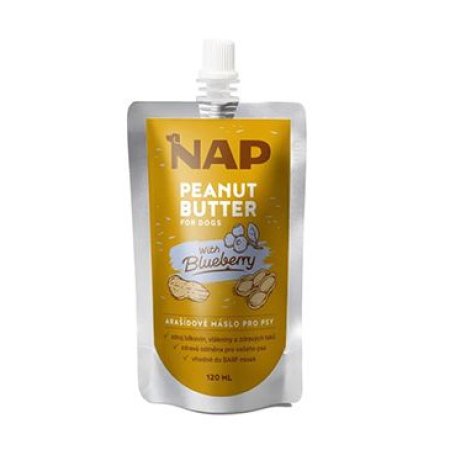 NAP Arašídové máslo pro psy, borůvka 120ml