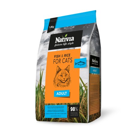 Nativia Cat Adult Fish & Rice 1,8 kg