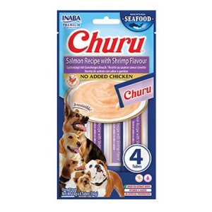 Churu Dog Fish Salmon Recipe with Shrimp Flavour 4x14g
