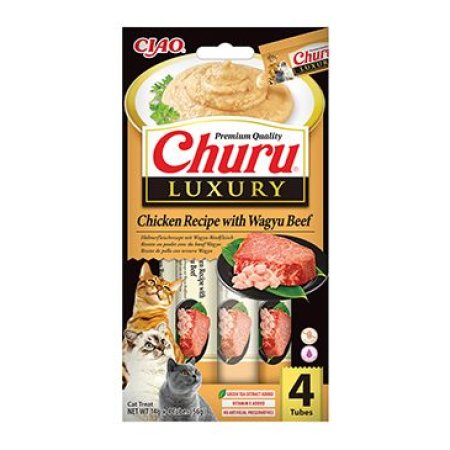 Churu Cat Luxury Chicken Recipe with Wagyu Beef 4x14g