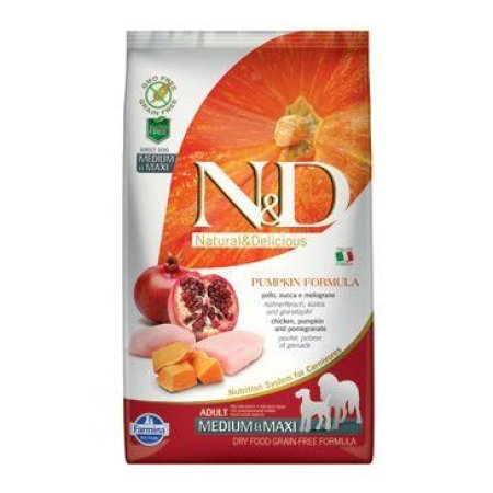 N&D Pumpkin DOG Adult M/L Chicken&Pomegranate 2,5kg (EXPIRÁCIA 09/2025)