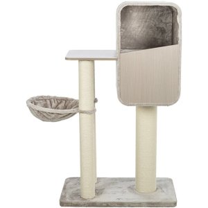 Škrabadlo MARINA, jeskyně, podesta, hamaka, 132 cm, šedá