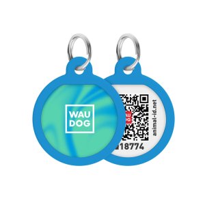 WAUDOG chytrá ID známka s QR tagem Gradient modro-zelená