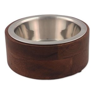 Miska Dog Fantasy nerez v dřevě, rovná 400ml
