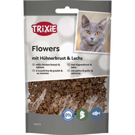 Flowers, kytičky s kuřecími prsy a lososem, 50 g