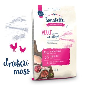 Bosch Cat Sanabelle Adult Poultry 10 kg (POŠKODENÝ OBAL, váha 9,7 kg)