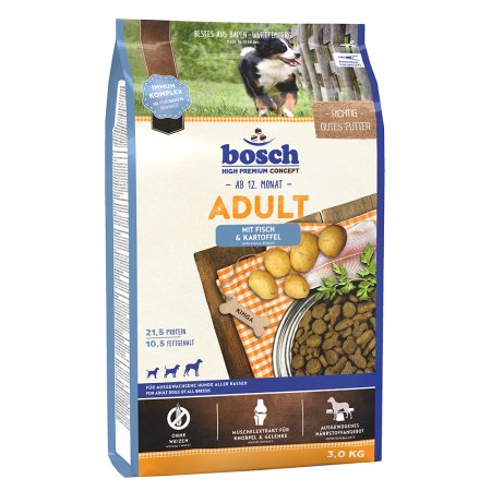 Bosch Adult Fish & Potato 3 kg (POŠKODENÝ OBAL, váha 1,3 kg)
