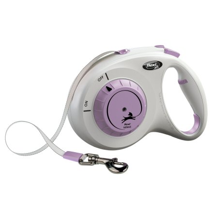 Flexi Vodítko Select M pásek 7m světle šedo-fialové