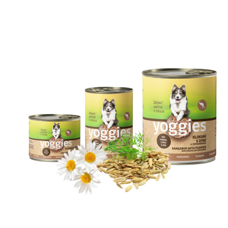 Yoggies klokanie konzerva pre psov s tekvicou a topinamburom 800 g 