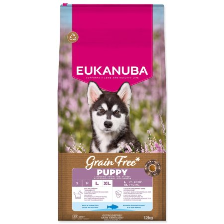 Krmivo EUKANUBA Grain Free Puppy Large rich in ocean fish 12 kg