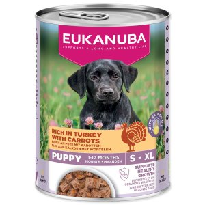 Konzerva EUKANUBA Puppy bohatá na krůtí s mrkví 400 g