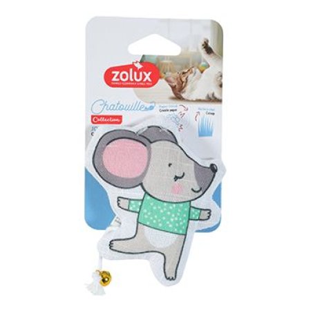 Hračka kočka CHATOUILLE Myška s puntíky Zolux